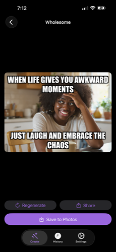 Wholesome meme: woman laughing